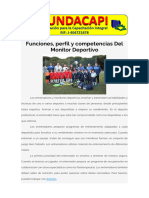 Funciones, Perfil y Competencias Del Monitor Deportivo