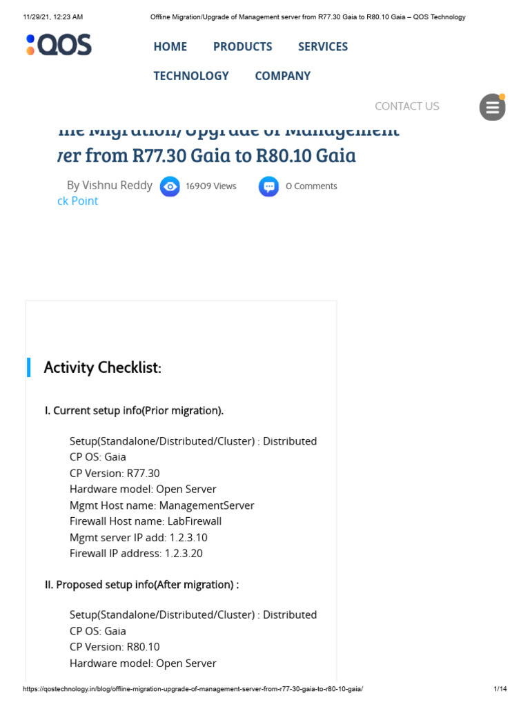 Check Point Gaia R77.30 to R80.10 Upgrade Guide | PDF | Online And ...