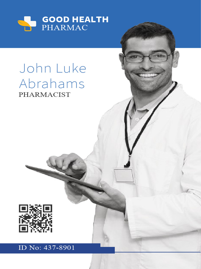 Pharmacy ID Card Template PDF