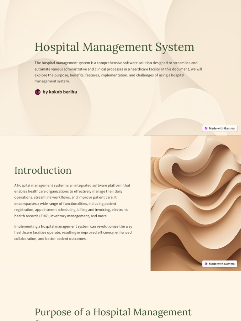 Hospital management system pdf