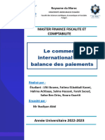 Commerce International Et La Balance Des Paiements