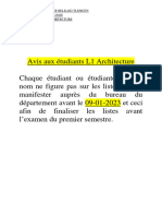 L1 ARCHI - Liste