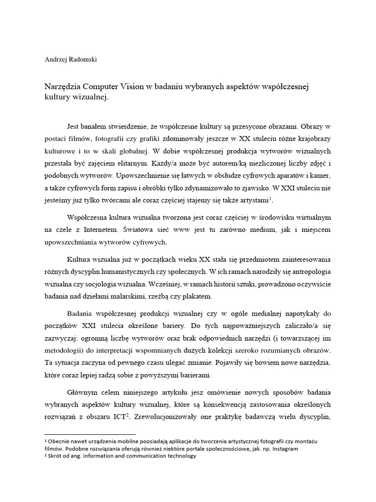 Computer Vision. | PDF