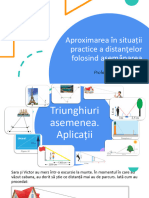 Aproximarea În Situații Practice A Distanţelor Folosind Asemănarea