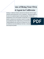 Pros and Cons of Being Your Own Registered Agent in California
