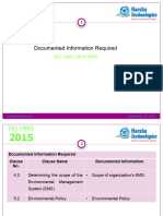 011 Documented Information Required New