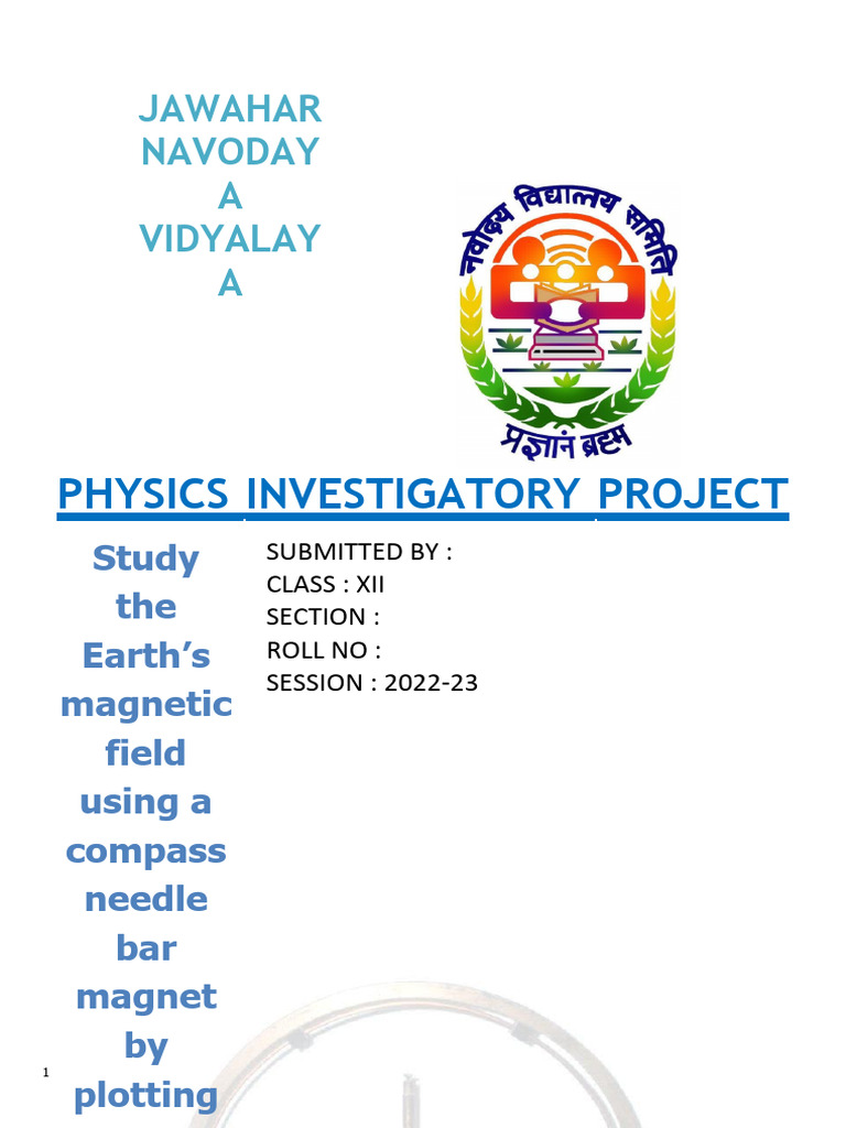 Earth's Field PHY PDF Earth's Field Materials