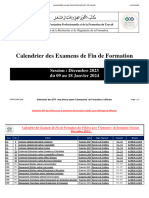 Calendrier Des EFF Des Fiières Ayant 5 Semestres de Formation À Diffuser 13-12-2023