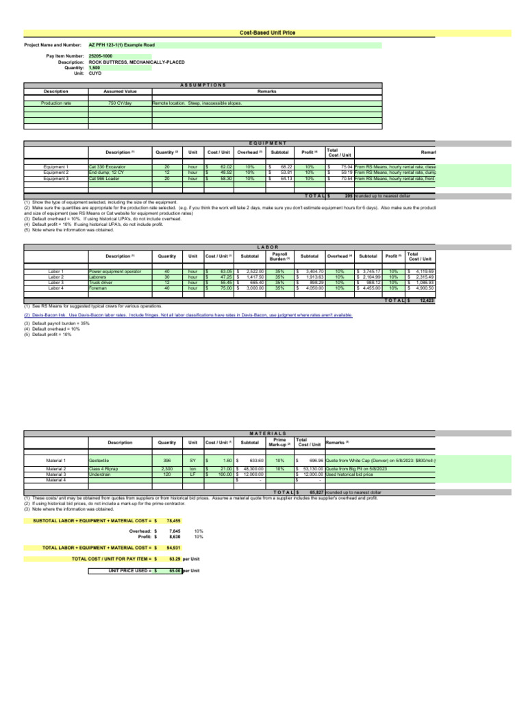 Cost Base Unit Price-20230508 2 | PDF | Truck | Cost