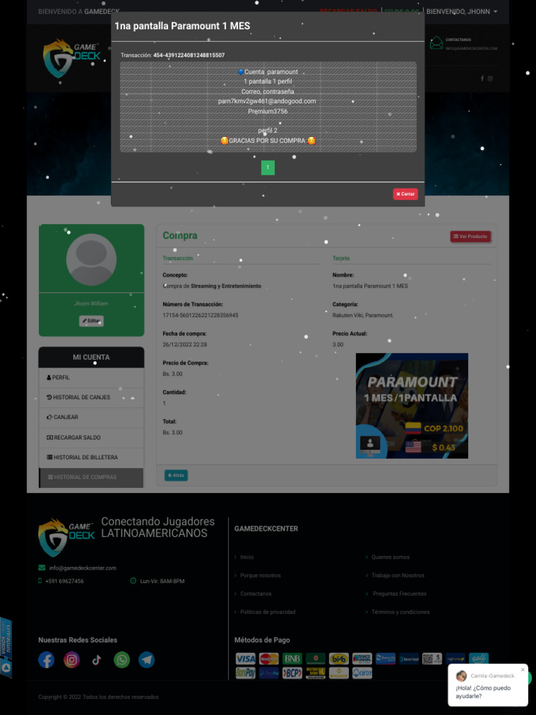Detalle Historial de Compra | PDF