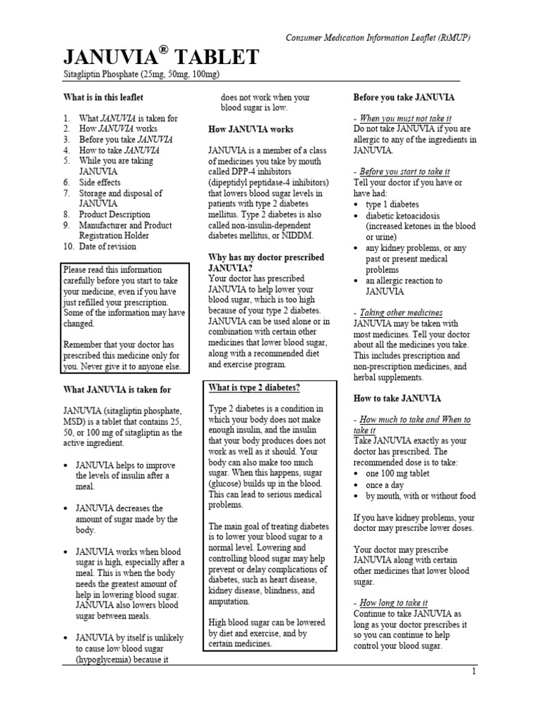 Januvia english version pdf
