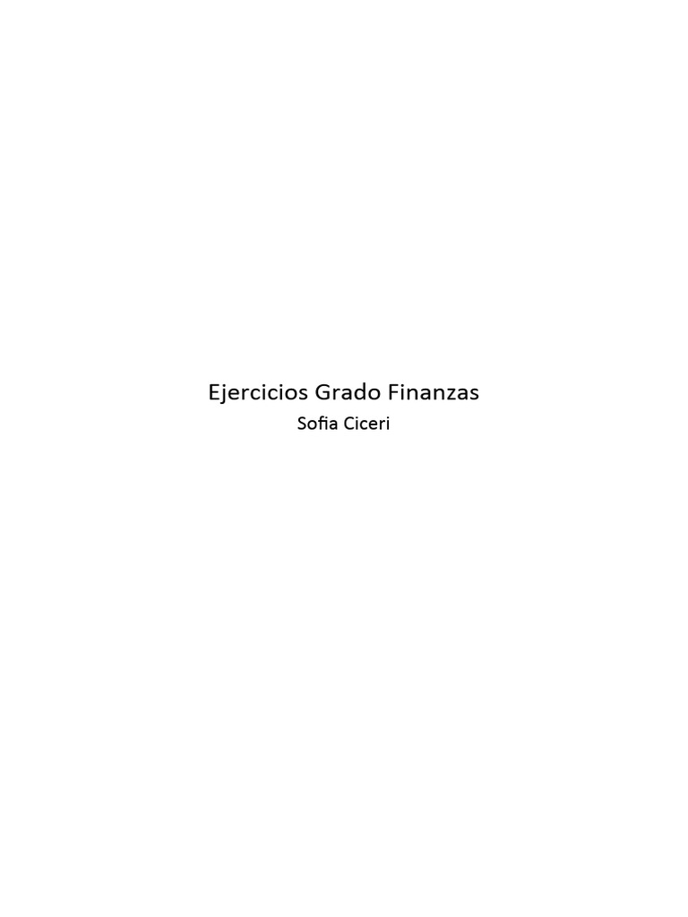 Ejercicios Prácticos de Finanzas y Análisis | PDF | Finanzas y dinero ...