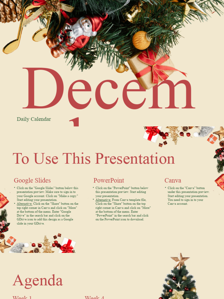 Aesthetic December Daily Calendar | PDF