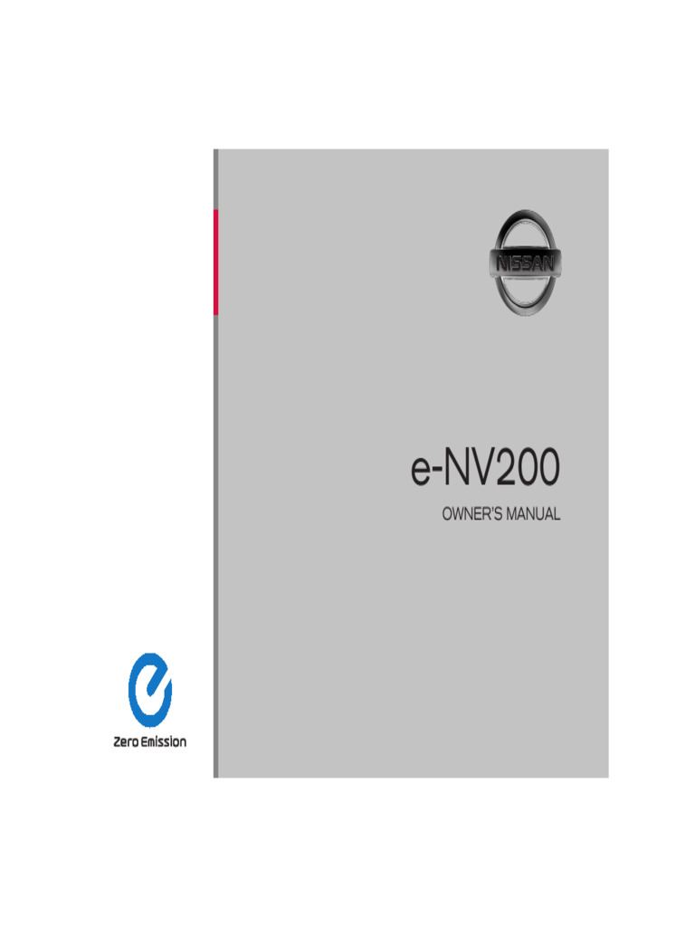 Nissan eNV200 Owner's Manual PDF