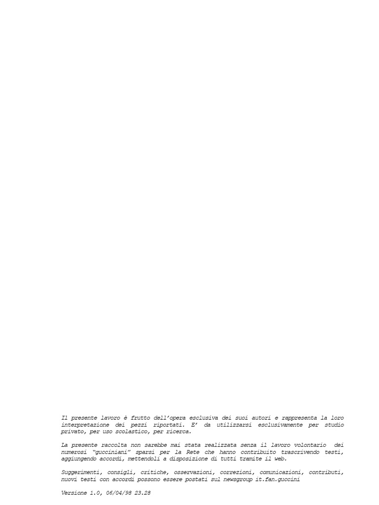 Lucio Battisti - Accordi Per Chitarra | PDF, image size:768x1024