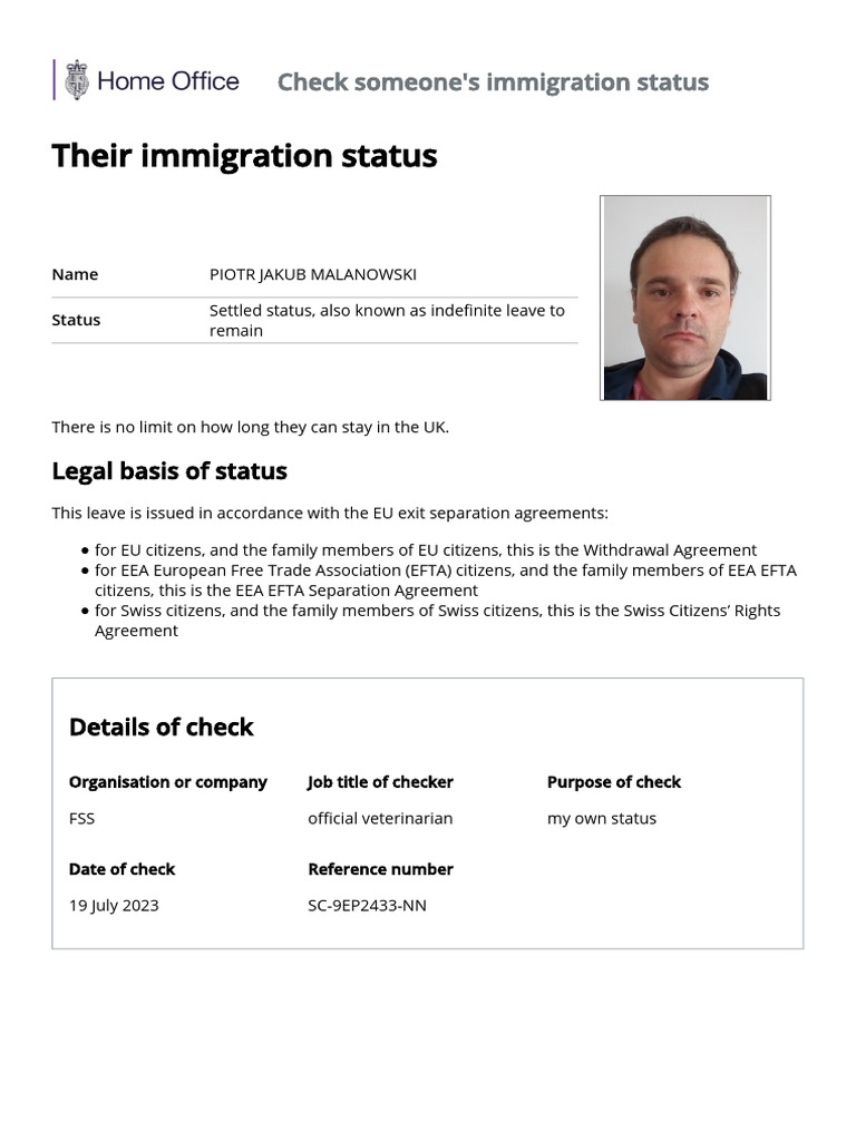 Check Someones Immigration Status Gov Uk PDF