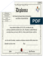 Fillable Square Dance Diploma Editable
