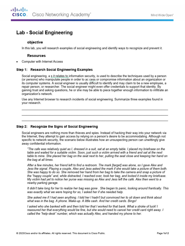 Understanding Social Engineering Tactics | PDF | Social Engineering ...