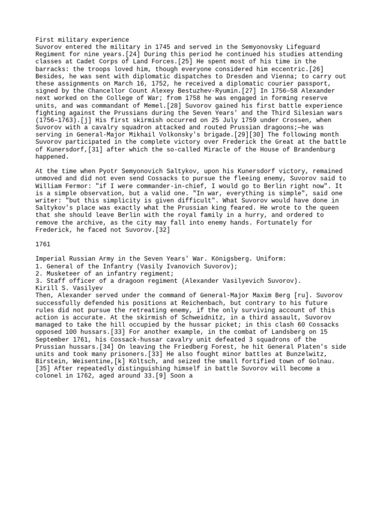 Suvorov 789 | PDF