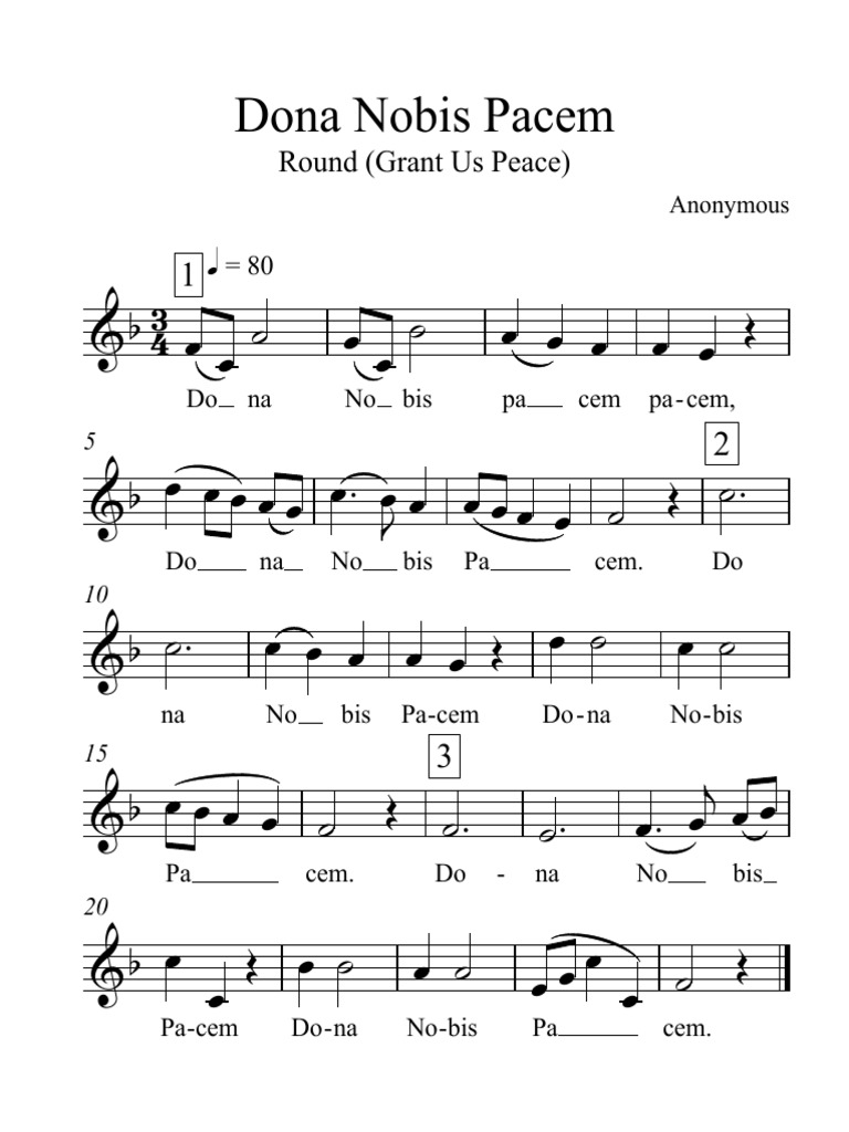 Dona nobis pacem pdf