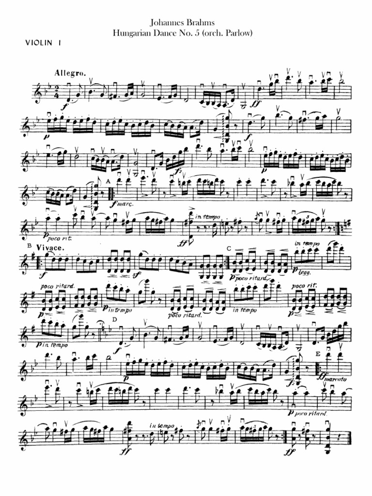 Hungarian Dance No 5 For Violin Pdf