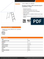 Escalera de Tijera 100% Aluminio Tipo LLL 6 Peldaños, Truper