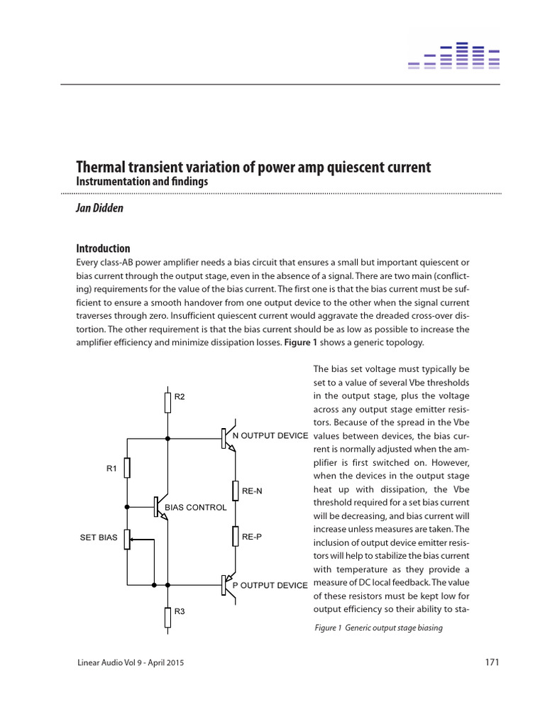 Thermal Transient Effects on Bias Current | PDF