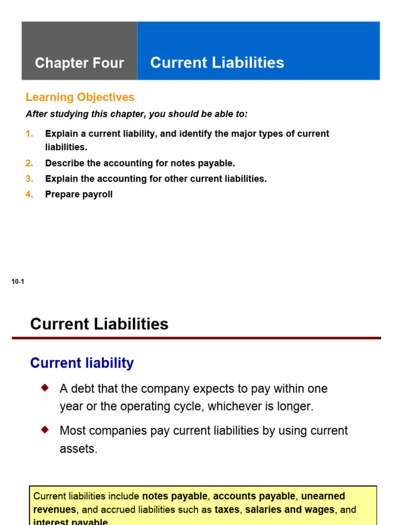 Understanding Current Liabilities in Accounting | PDF | Payroll Tax ...