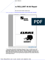 Claas Balers Rollant 46 66 Repair Manuals