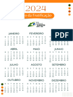 Calendário de Parede Feliz 2024 Rosa