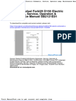 Doosan Dielsel Forklift d150 Electric Schematic Service Operaton Maintenance Manual Sb2121e01!10!2004