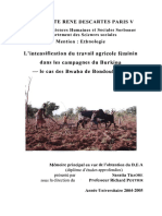 L'intensification Du Travail Agricole Féminin Dans Les Campagnes Du Burkina - Le Cas Des Bwaba de Bondoukuy