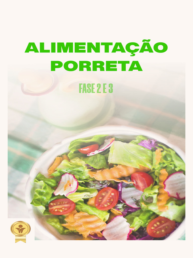 Alimentac A o+Porreta+Fase+2+e+3 | PDF | Açúcar | Dieta e Nutrição