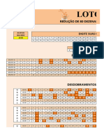 Redução de 80dz para 07 Grupos de 60dz