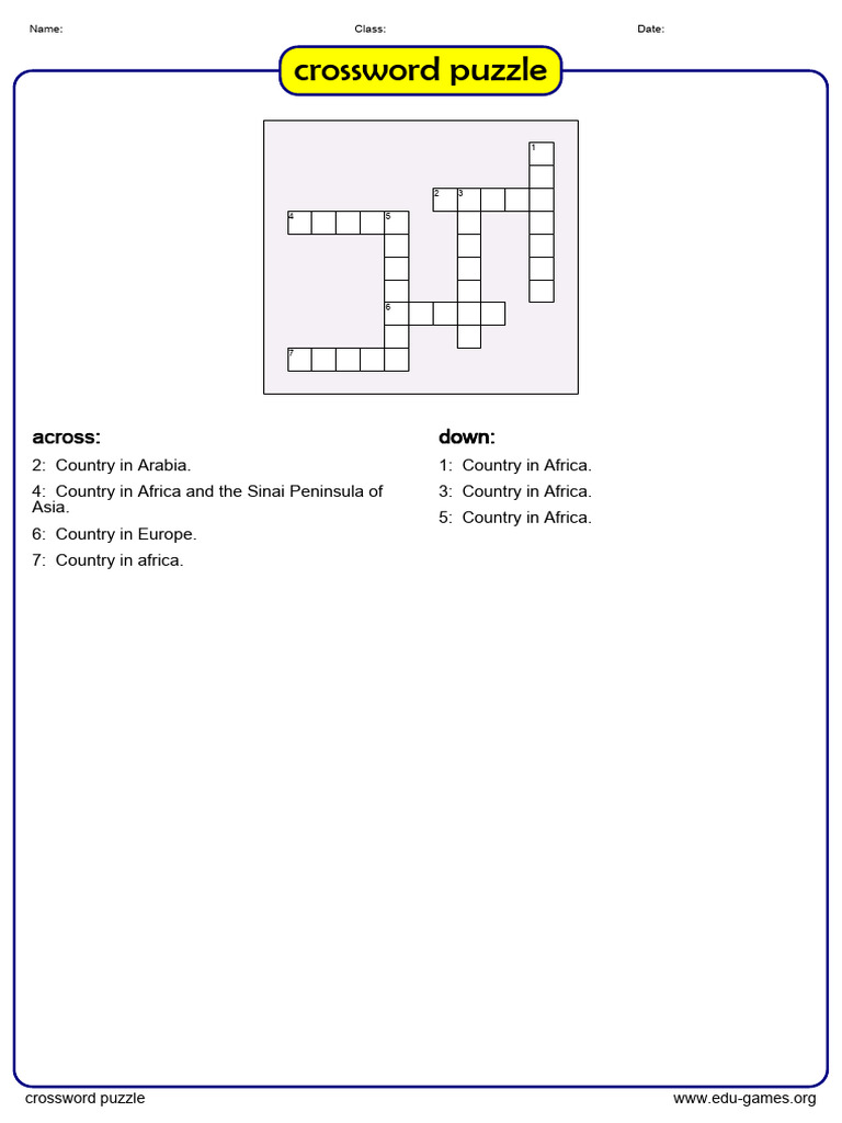 Crossword PDF