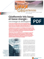 Fiche Scientifique 10 Geothermie Tres Basse Et Basse Energie