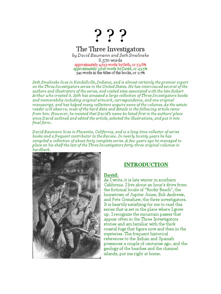 The Three Investigators PDF Mystery Books