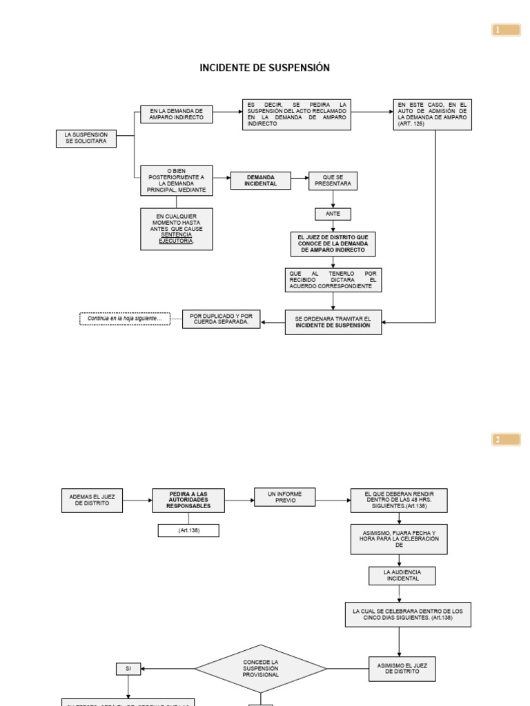 Diagrama de Flujo de La Suspension - Amparo - Indirecto | PDF ...