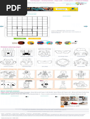 Minecraft Steve Mask Coloring Page Free Printable Coloring Pages