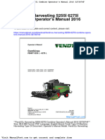 Fendt Eu Harvesting 5255l 6275l Combine Operators Manual 2016 3273074f