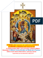 Soborul Maicii Domnului, 26.12.2023, Marţi Dimineaţă Sfântul Cuvios Nicodim de La Tismana (Utrenia Fără Canoane)