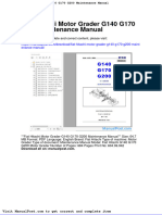 Fiat Hitachi Motor Grader g140 g170 g200 Maintenance Manual