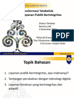 Transformasi Tatakelola Untuk Layanan Publik Berintegritas Prof. Kum