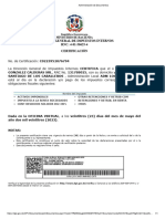 Gonzalez Calderas Certificacion Al Dia de Impuesto