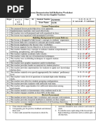 Self Reflection (Lesson Demonstration)
