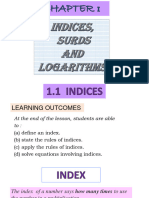 Topic 1.0 Indices Surds and Logarithms - Nota Pelajar