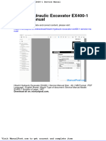 Hitachi Hydraulic Excavator Ex400 1 Service Manual