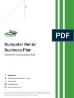 Dumpster Rental Business Plan