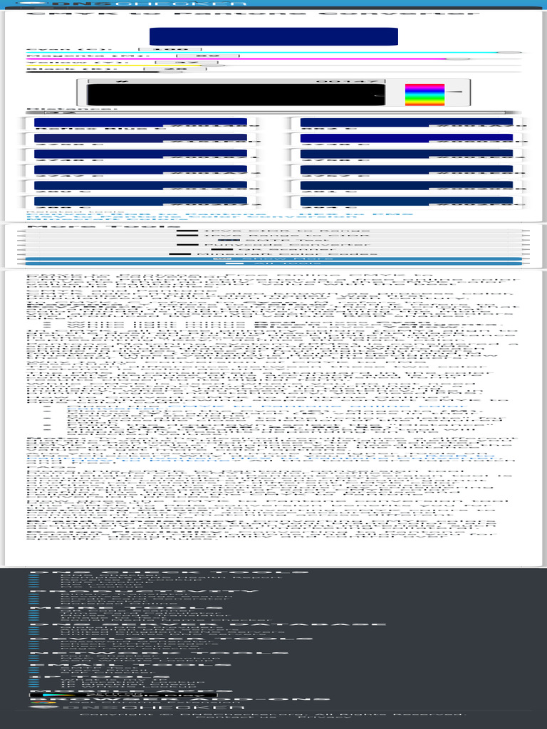 Pantone Color Converter To Cmyk