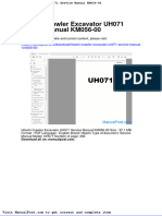 Hitachi Crawler Excavator Uh071 Service Manual Km056 00